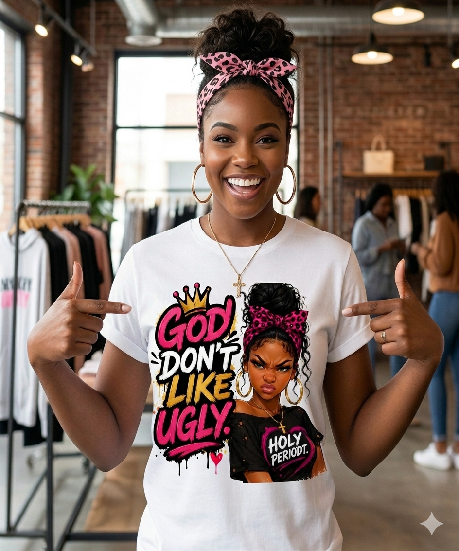 God Don't Like Ugly Graphic T-Shirt
